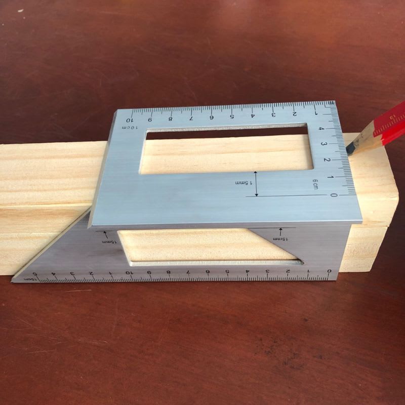 Multifunctional Angle Ruler 45 90 Degree Aluminum Alloy Accu view 5