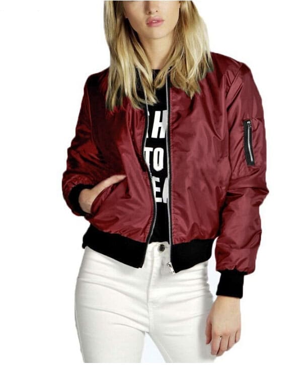 Solid Color Short Stand Collar Small Jacket Casual Zipper Jacket view 5