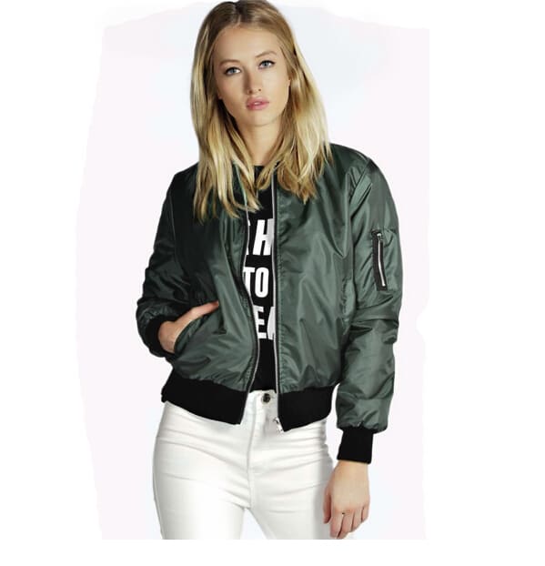 Solid Color Short Stand Collar Small Jacket Casual Zipper Jacket view 8