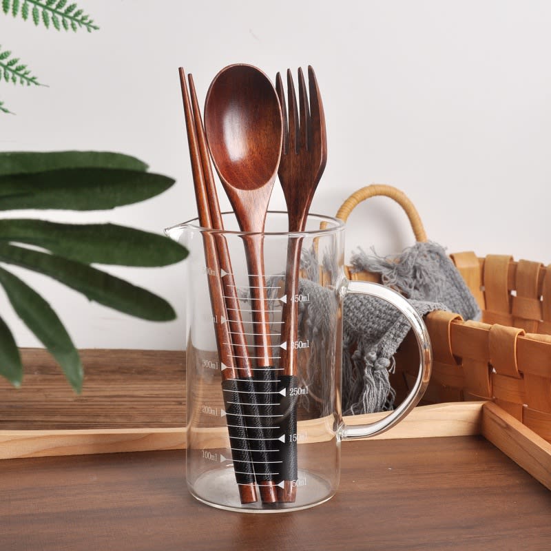 Long Handle Couple Spoon Chopsticks Portable Tableware view 6