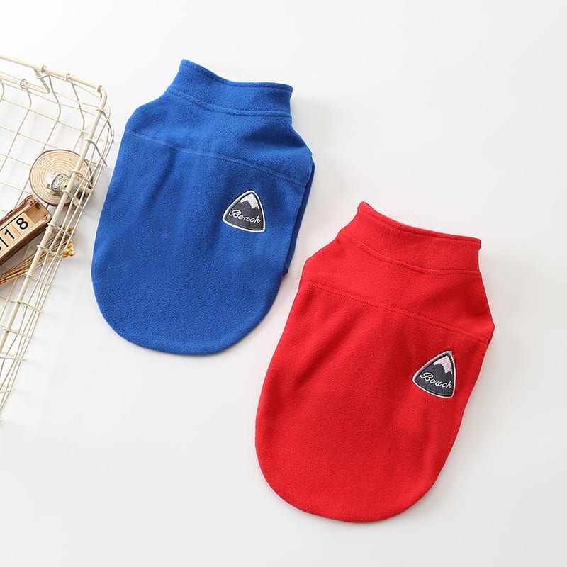 Dog Clothes Solid Color Zipper Coat view 6