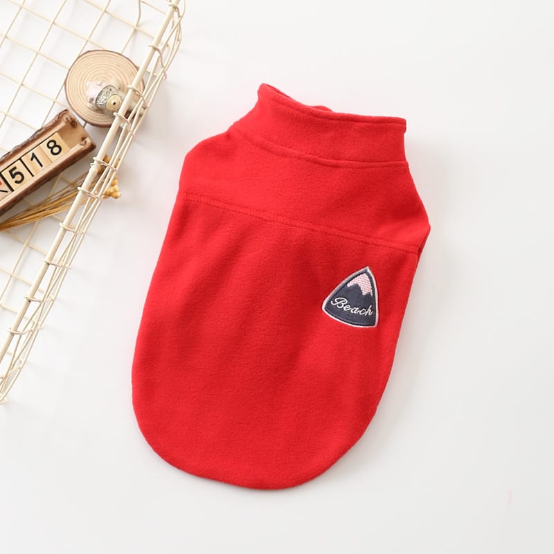 Dog Clothes Solid Color Zipper Coat view 4