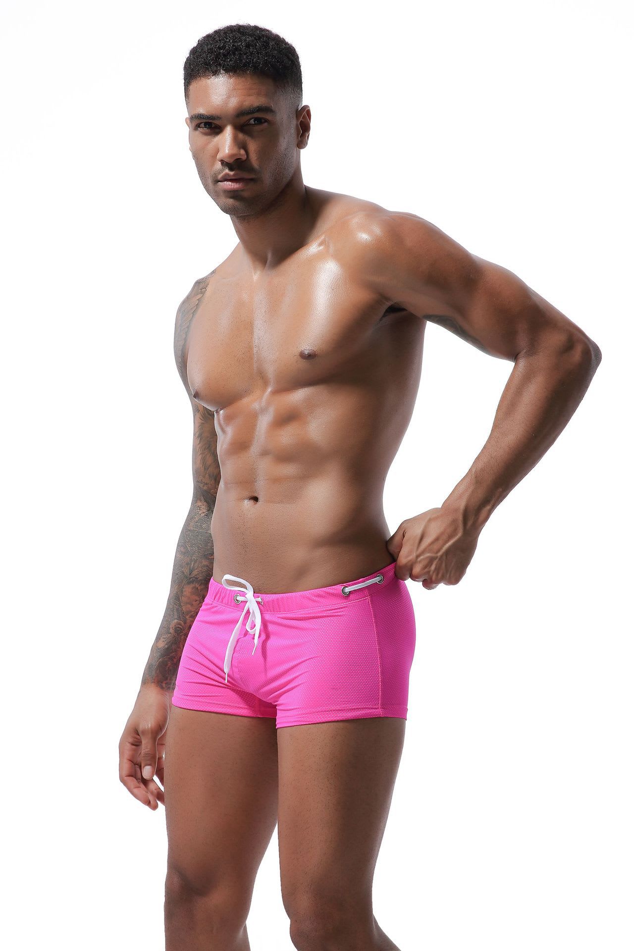 Low Waist Boxer Swimming Trunks Wholesale Men's Swimming Trunks view 3