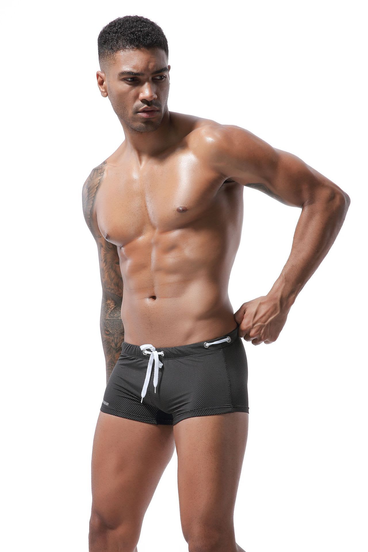 Low Waist Boxer Swimming Trunks Wholesale Men's Swimming Trunks view 4