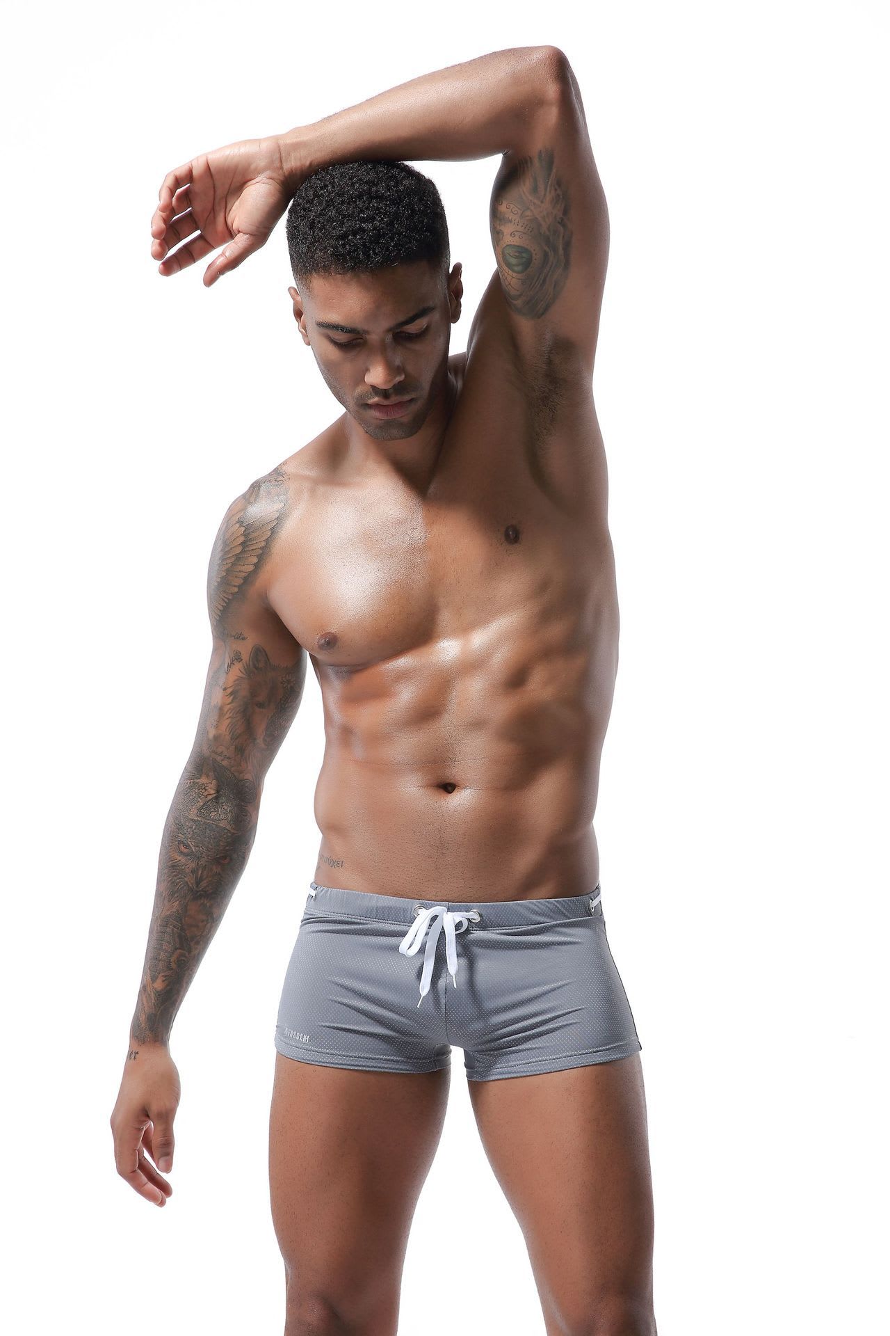 Low Waist Boxer Swimming Trunks Wholesale Men's Swimming Trunks view 7