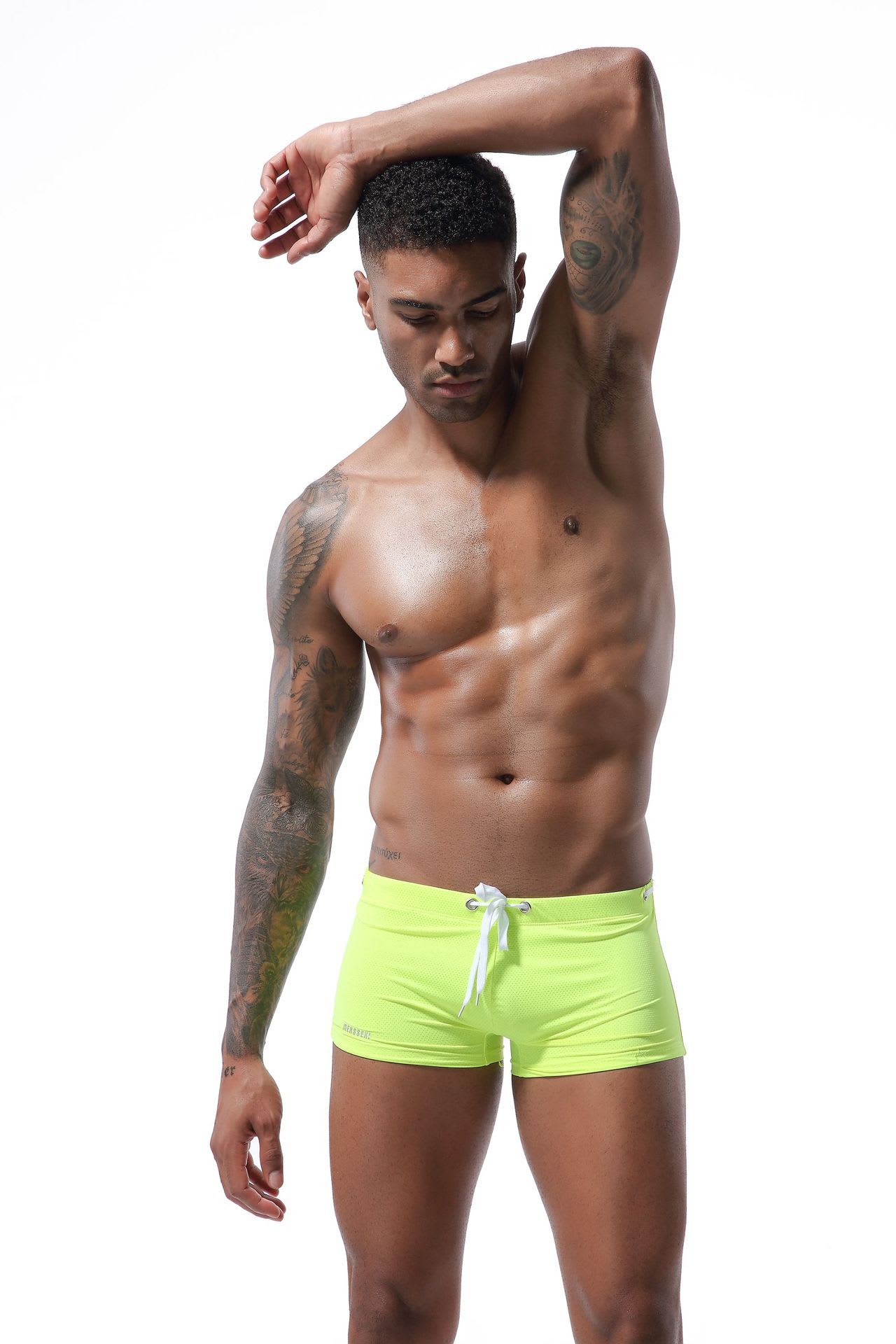 Low Waist Boxer Swimming Trunks Wholesale Men's Swimming Trunks view 6