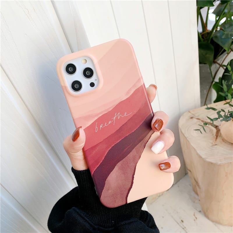 Compatible with Apple, Floral Leaves Suitable For IPhone12 Ring Holder Mobile Phone Case 11 Apple XR Watercolor Painting 7plus view 3