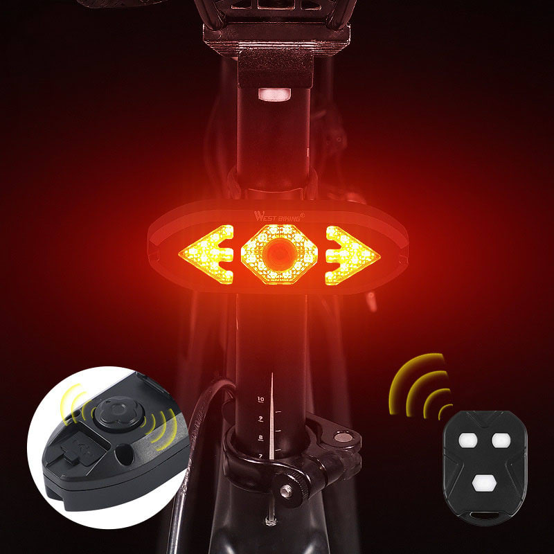 Smart Remote Control Turn Signal Rechargeable Tail Light Night Mountain Bike With Horn Warning Light view 2