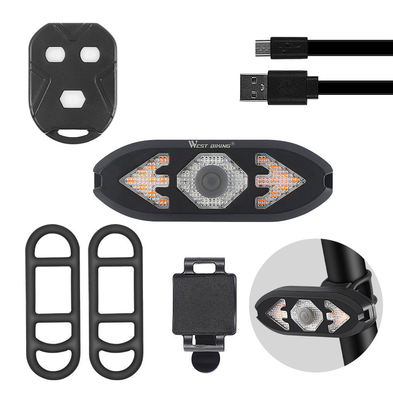 Smart Remote Control Turn Signal Rechargeable Tail Light Night Mountain Bike With Horn Warning Light view 3