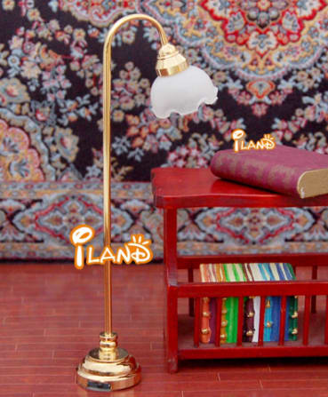 Dollhouse Dollhouse Mini Flower Shade LED Floor Lamp Battery Type Without Cord view 4