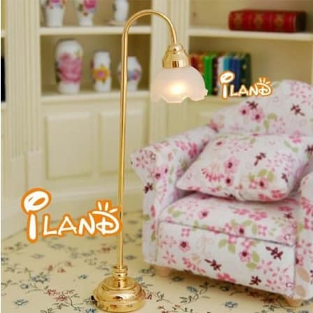 Dollhouse Dollhouse Mini Flower Shade LED Floor Lamp Battery Type Without Cord view 5