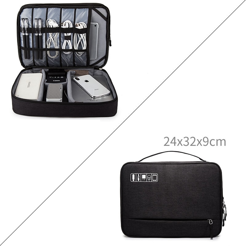 Travel Cable Bag Portable Digital USB Gadget Organizer Charger Wires Cosmetic Zipper Storage Pouch kit Case Accessories Supplies view 6