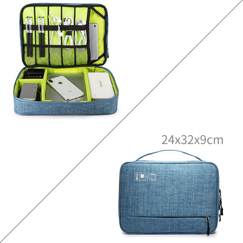 Travel Cable Bag Portable Digital USB Gadget Organizer Charger Wires Cosmetic Zipper Storage Pouch kit Case Accessories Supplies view 5