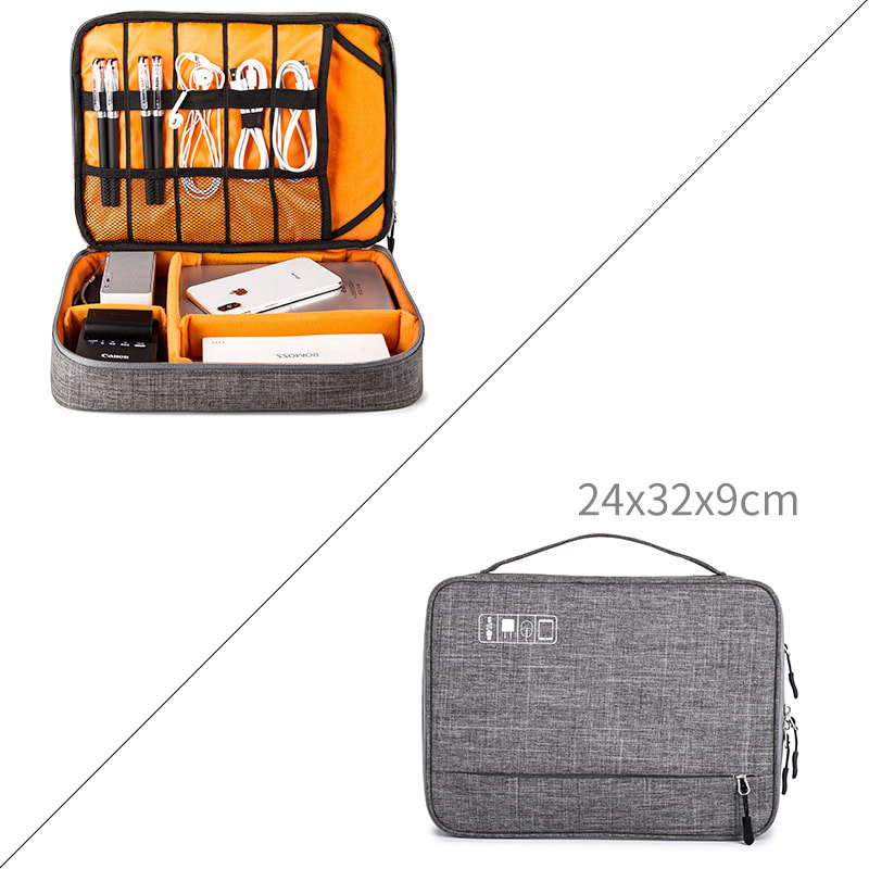 Travel Cable Bag Portable Digital USB Gadget Organizer Charger Wires Cosmetic Zipper Storage Pouch kit Case Accessories Supplies view 1