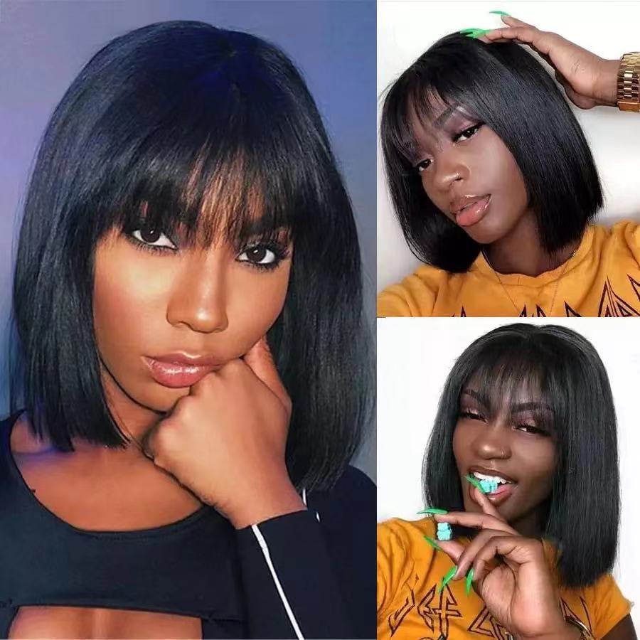 Wig Female Short Hair BoBo Head Air Bangs view 2