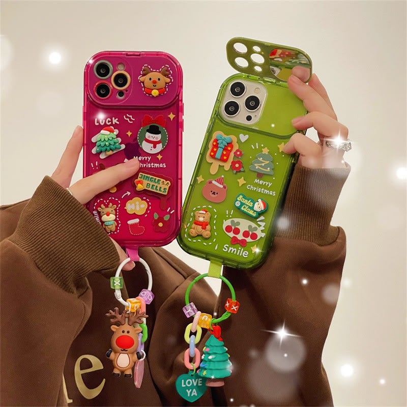Plastic Christmas Stereo Doll Pendant Phone Case view 7