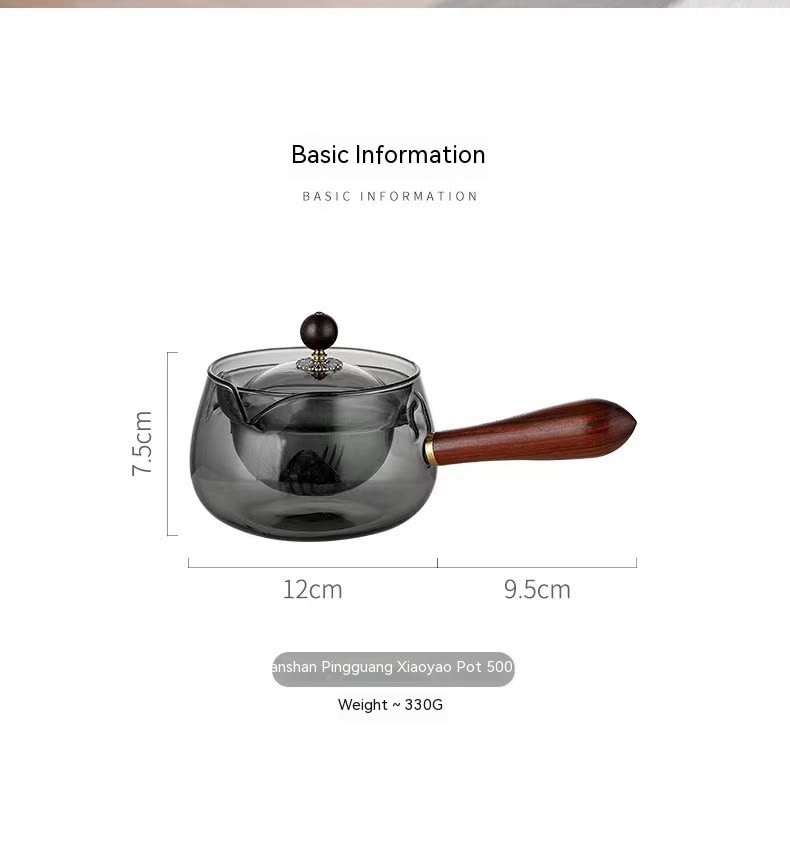 Semi-automatic Rotary Heat-resistant Glass Teapot Lazy Tea Making With Infuser And Wooden Handle Office Home Accessories Kitchen Gadgets view 11
