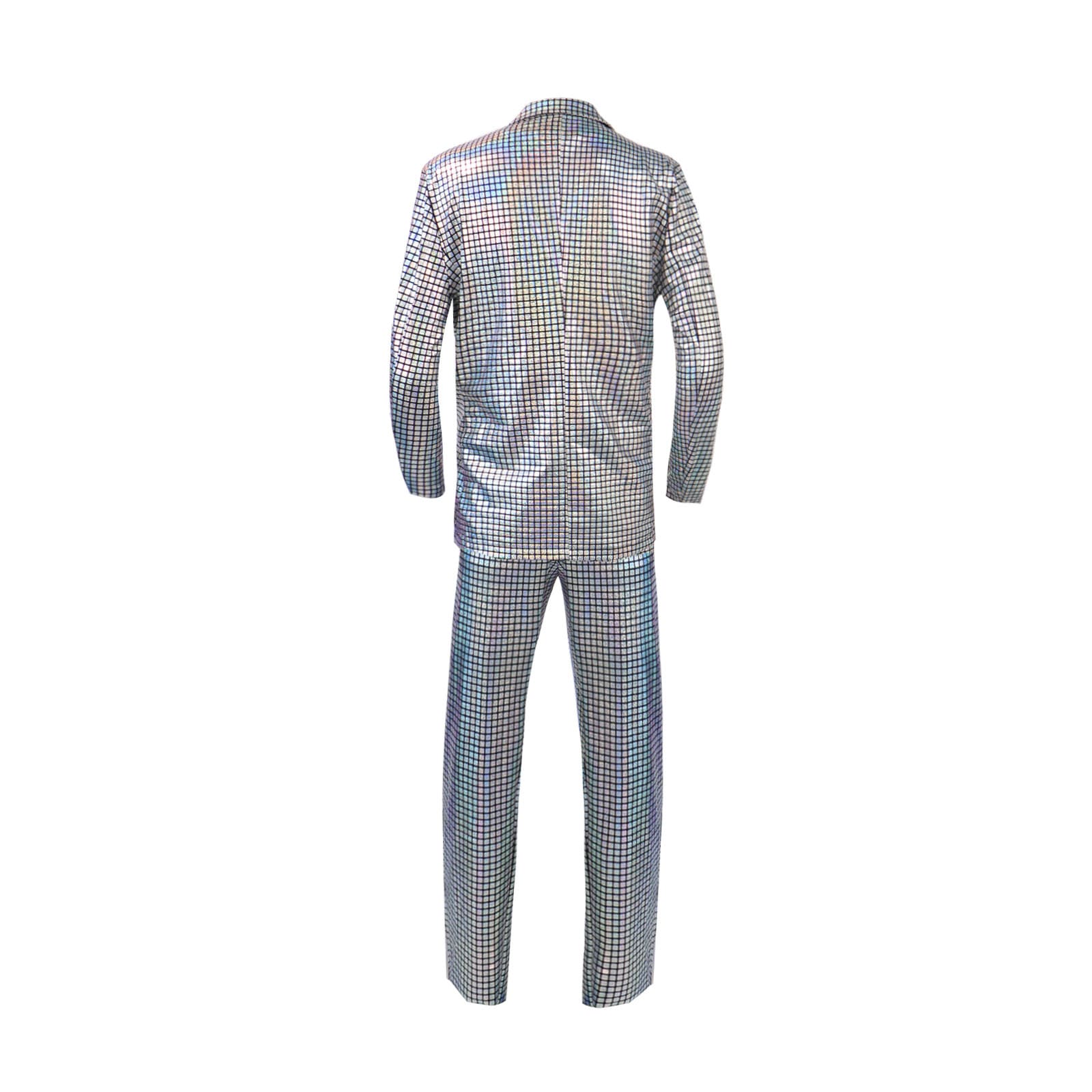 Rainbow Plaid Gilding Craft Stage Cool Performance Shiny Suit view 14