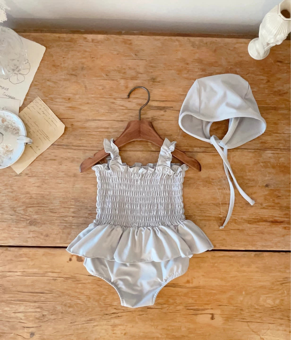 Baby Tank Tops Pure Color Bikini Swimsuit Split view 10