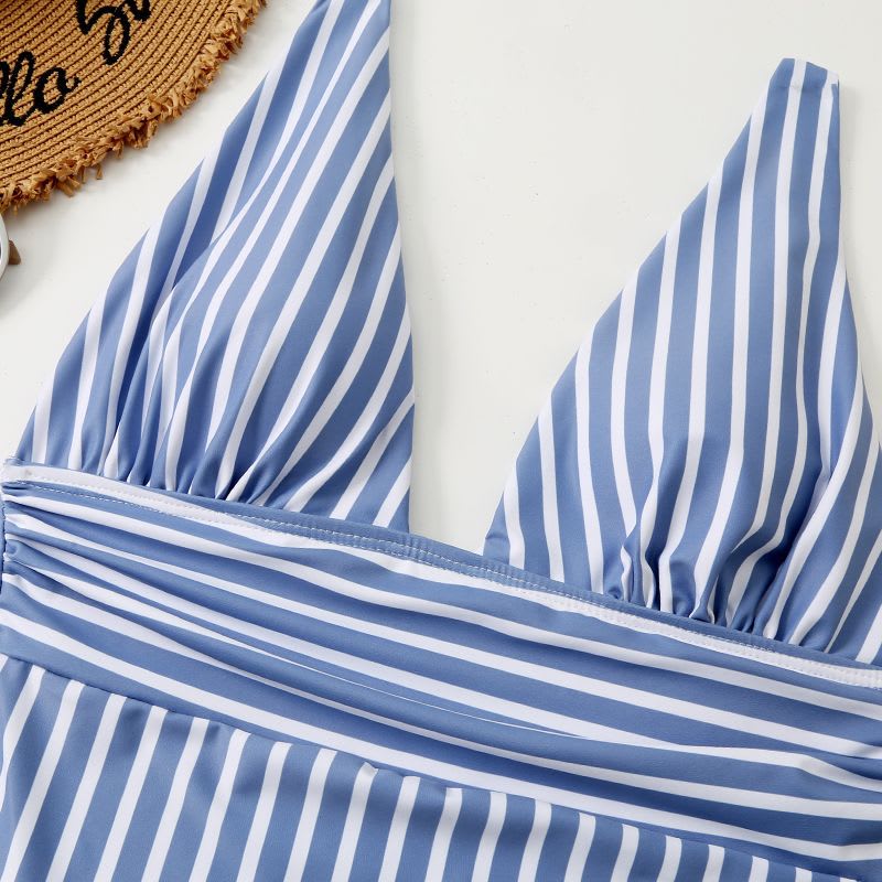 Striped One-piece Bikini Women's Swimsuit view 15
