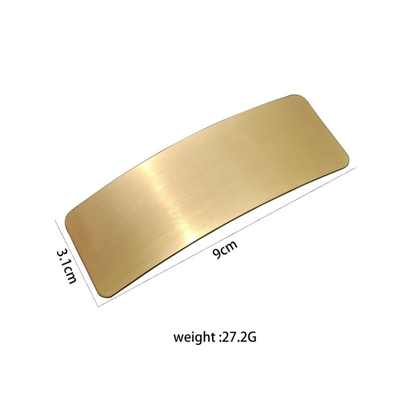 Brushed Metal Barrettes European American Simple Versatile Temperament Ins Fashion Normcore Style Ponytail Clip view 12
