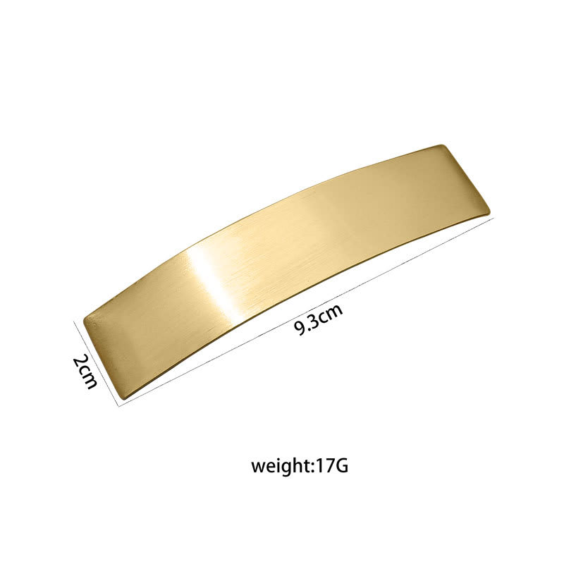 Brushed Metal Barrettes European American Simple Versatile Temperament Ins Fashion Normcore Style Ponytail Clip view 14