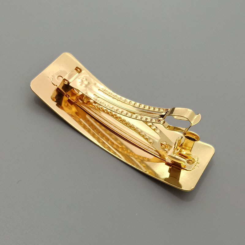 Brushed Metal Barrettes European American Simple Versatile Temperament Ins Fashion Normcore Style Ponytail Clip view 13