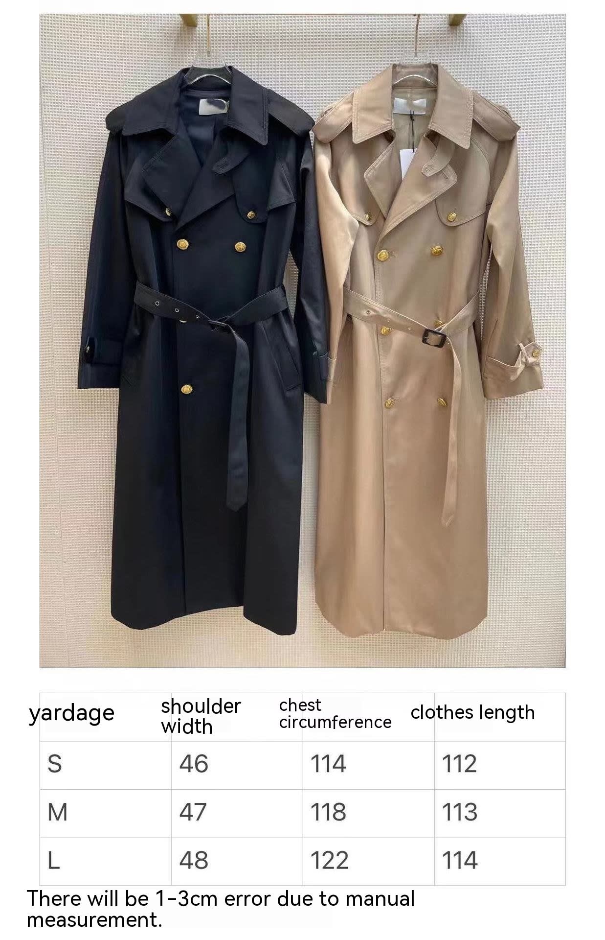 Waist-tight Design Jacquard Lining Trench Coat view 9