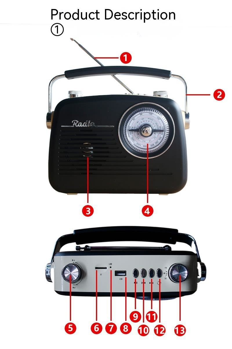 Speaker Signal Strong Stereo Portable Radio view 12