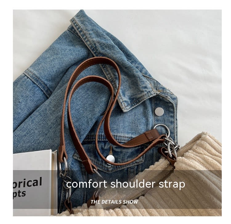 Retro Large Capacity Shoulder Bag Casual Simple Portable Shopper Tote Bag Corduroy Solid Commuter Zipper Women's Handbag view 28