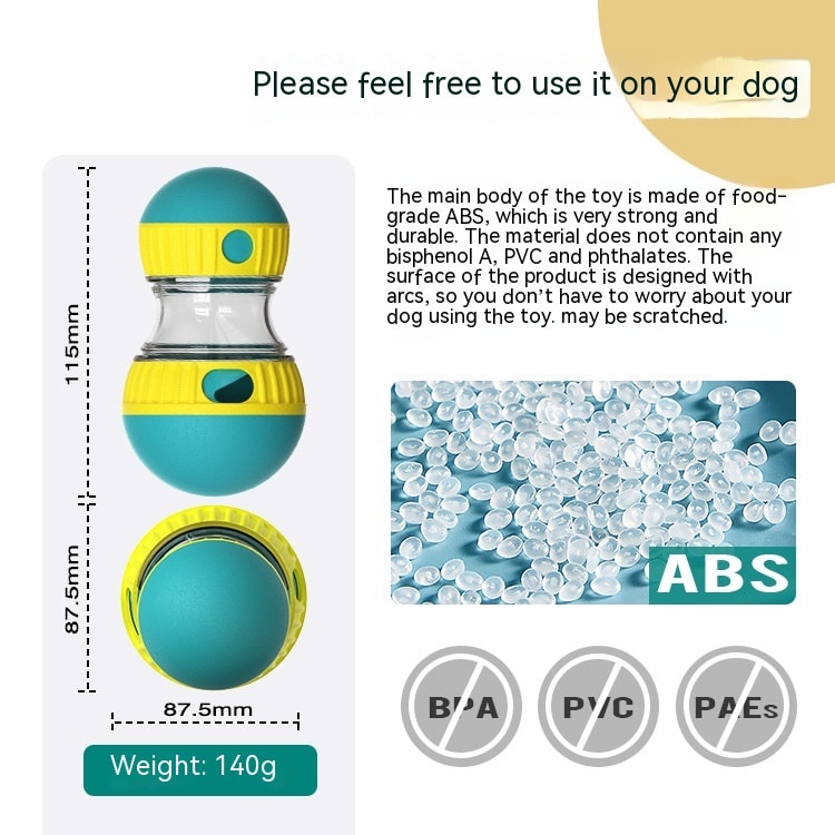 Food Dispensing Dog Toy Tumbler Leaky Food Ball Puzzle Toys Interactive Slowly Feeding Protect Stomach Increase Intelligence Pets Toy Pet Products view 19