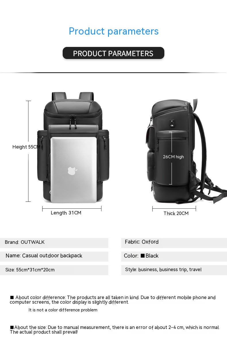 Men's Large Capacity Outdoor Waterproof Backpack view 14