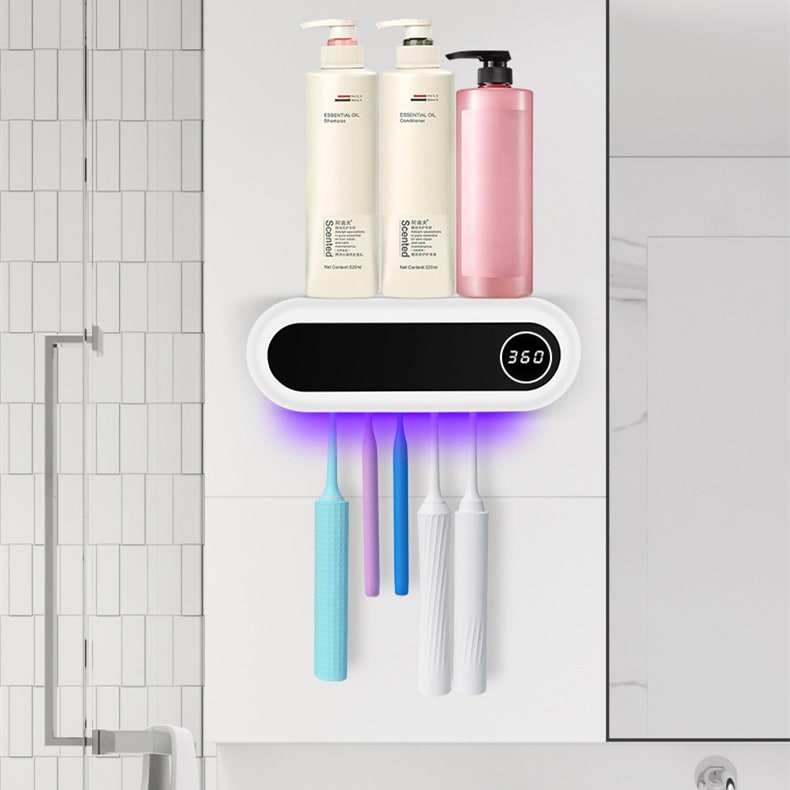 Wall Mounted Toothbrush Holder Smart Toothbrush UV Sterilizer Holder Toothpaste Dispenser Squeezer For Bathroom Accessories view 7