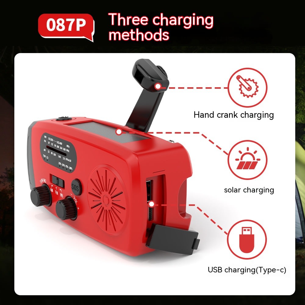Multi Functional Solar Powered Portable Emergency Radio view 4