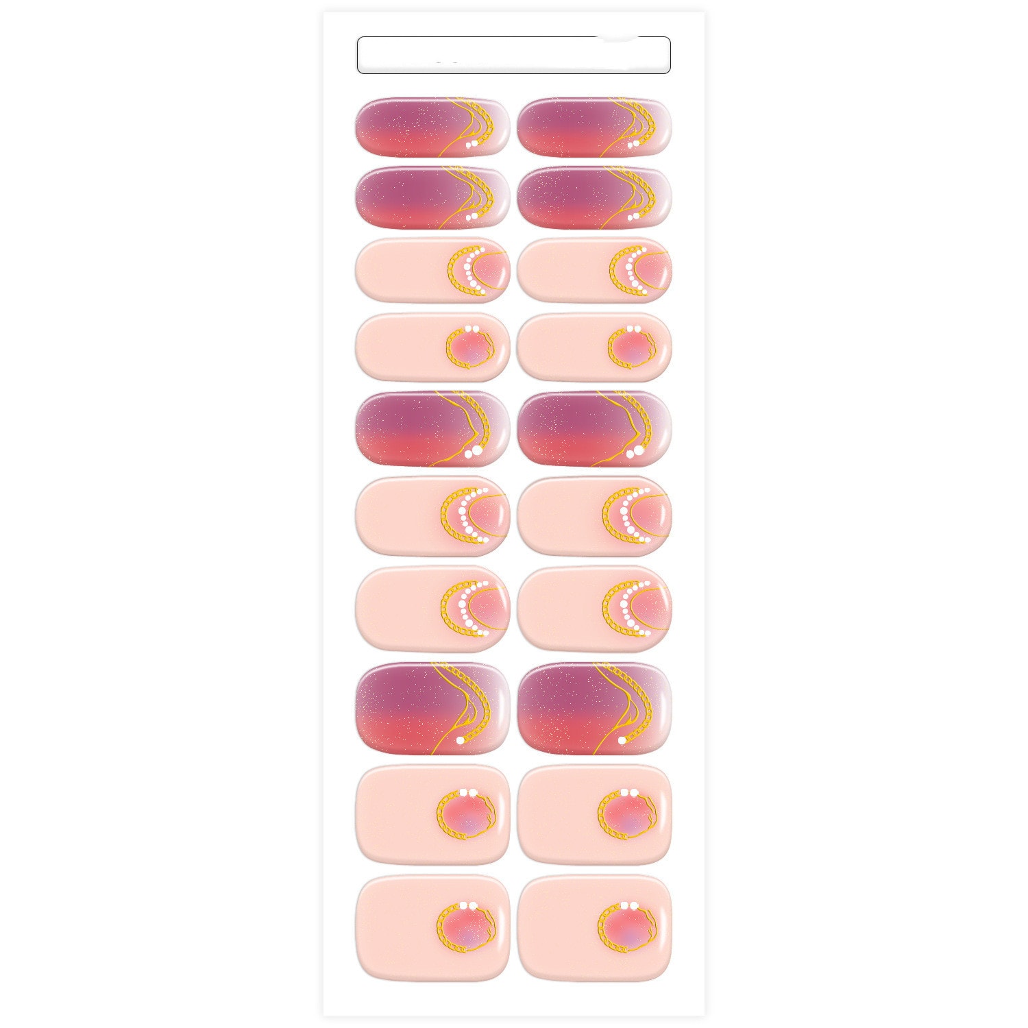UV Semi-curing Gel Nail Stickers view 6