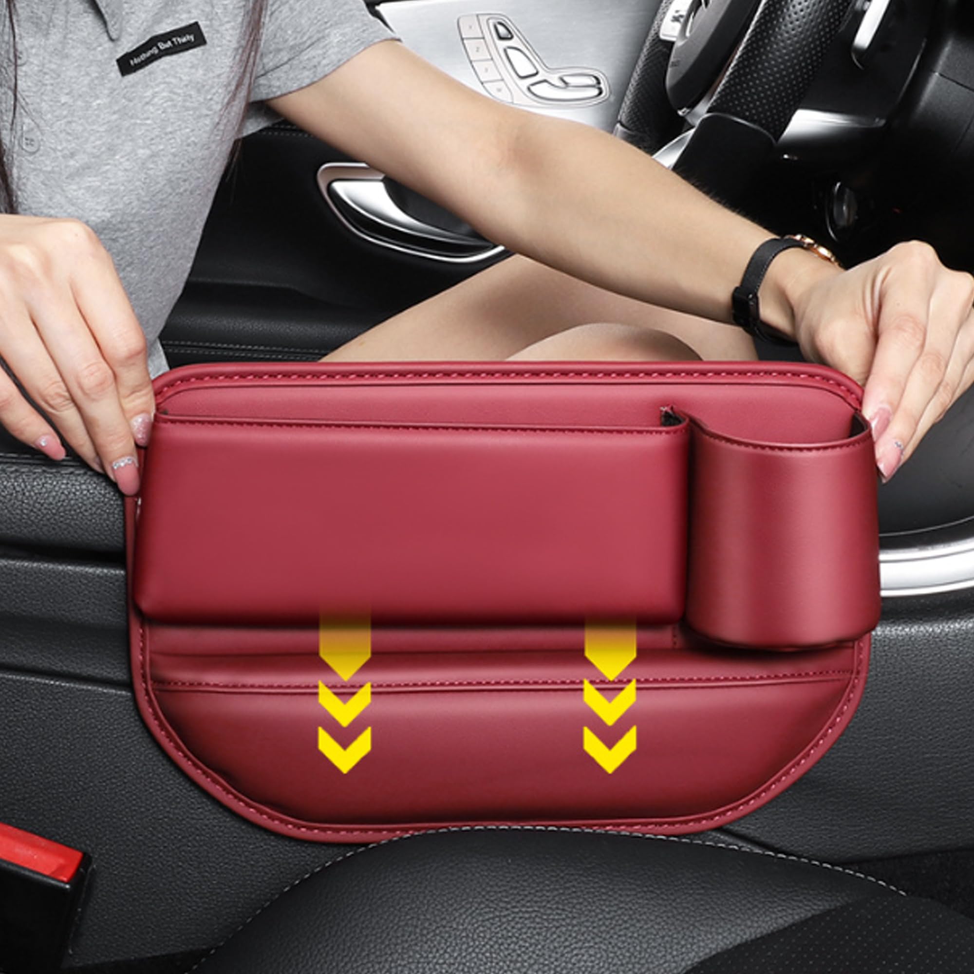 Car Seat Gap Filler Organizer Car Seat Console Organizer For Keys Phones And Sunglasses view 8