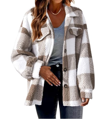 Lamb Fleece Jacket Button Fleece Jacket view 6