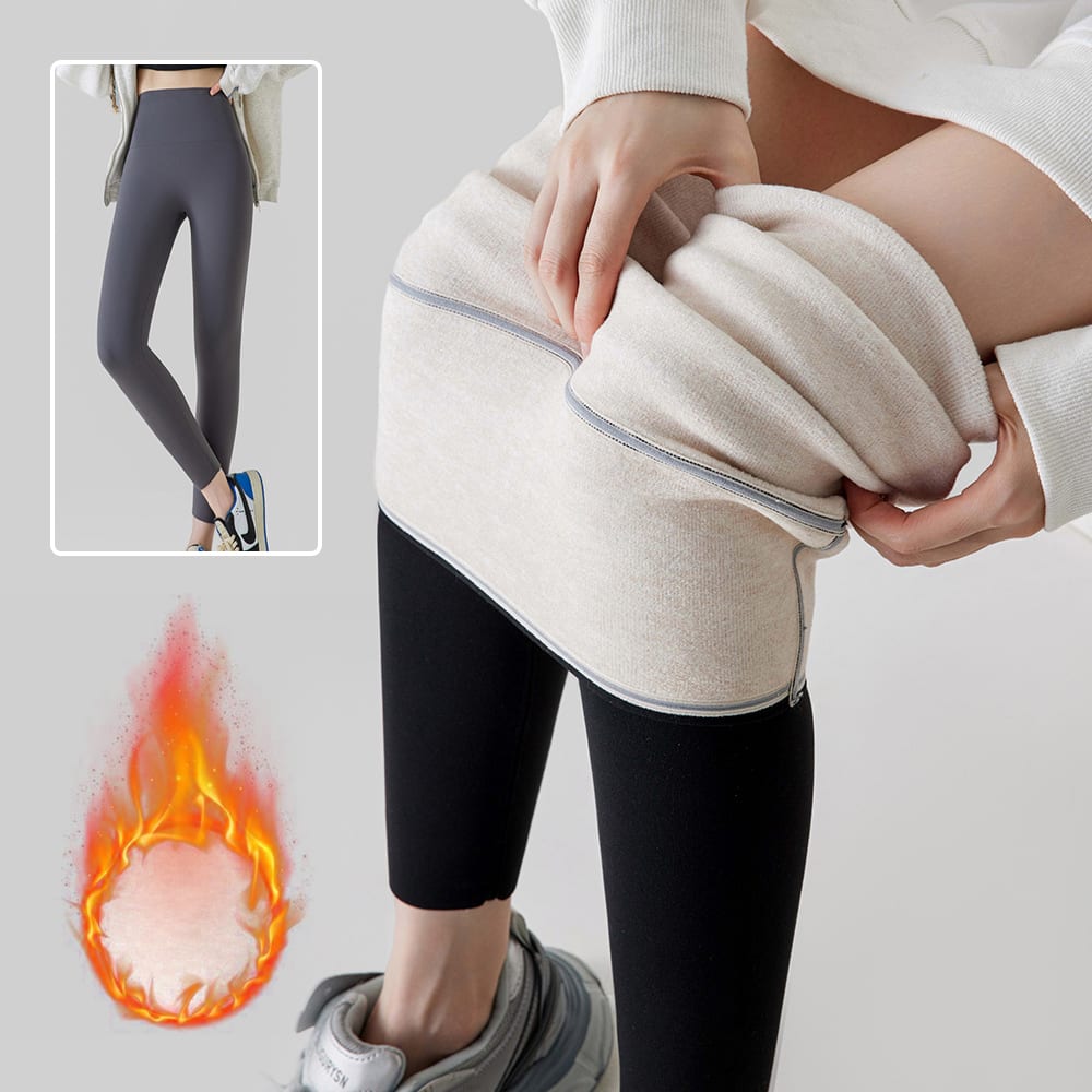 High Waist Cashmere Leggings Winter Warm Solid Plush Pants Fashion Slim Trousers Women Clothing view 14