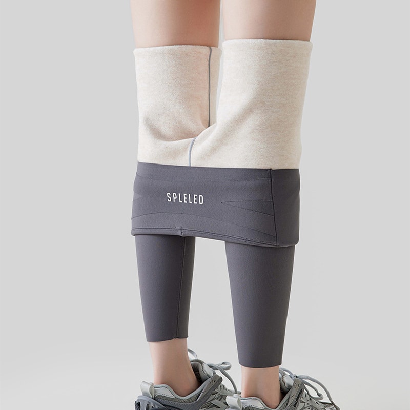 High Waist Cashmere Leggings Winter Warm Solid Plush Pants Fashion Slim Trousers Women Clothing view 9