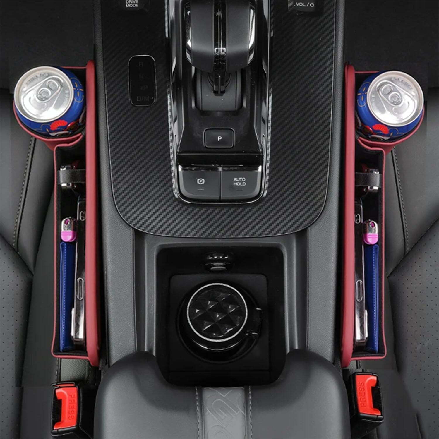 Car Seat Storage, New Upgraded Car Seat Storage Box With Cup Holder, Seat Gap Storage Box, Cup Holder Gap Bag For Car, Adjustable Car Seat Storage Box view 15