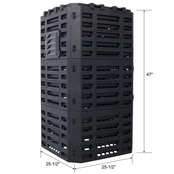 Garden Compost Bin Made From Recycled Plastic - 132 Gallons view 3