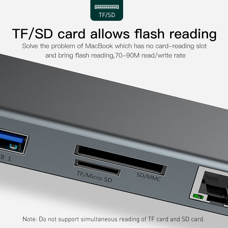 Hub Docking Station And  Cooling Bracket To Ten-port HDMI And VGA Network Port Conversion Hub view 4