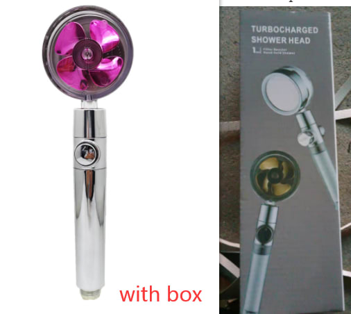 Shower Head Water Saving Flow 360 Degrees Rotating With Small Fan ABS Rain High Pressure Spray Nozzle Bathroom Accessories view 99
