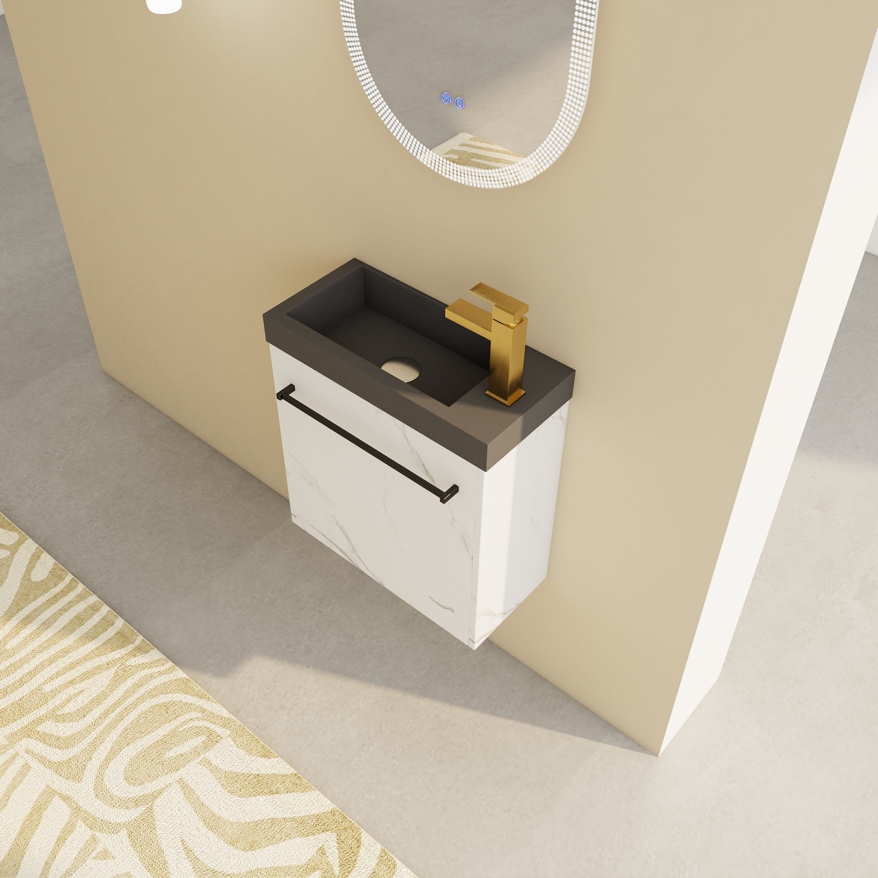 20  Floating Wall- Mounted Bathroom Vanity With Resin Sink & Soft- Close Cabinet Door view 5