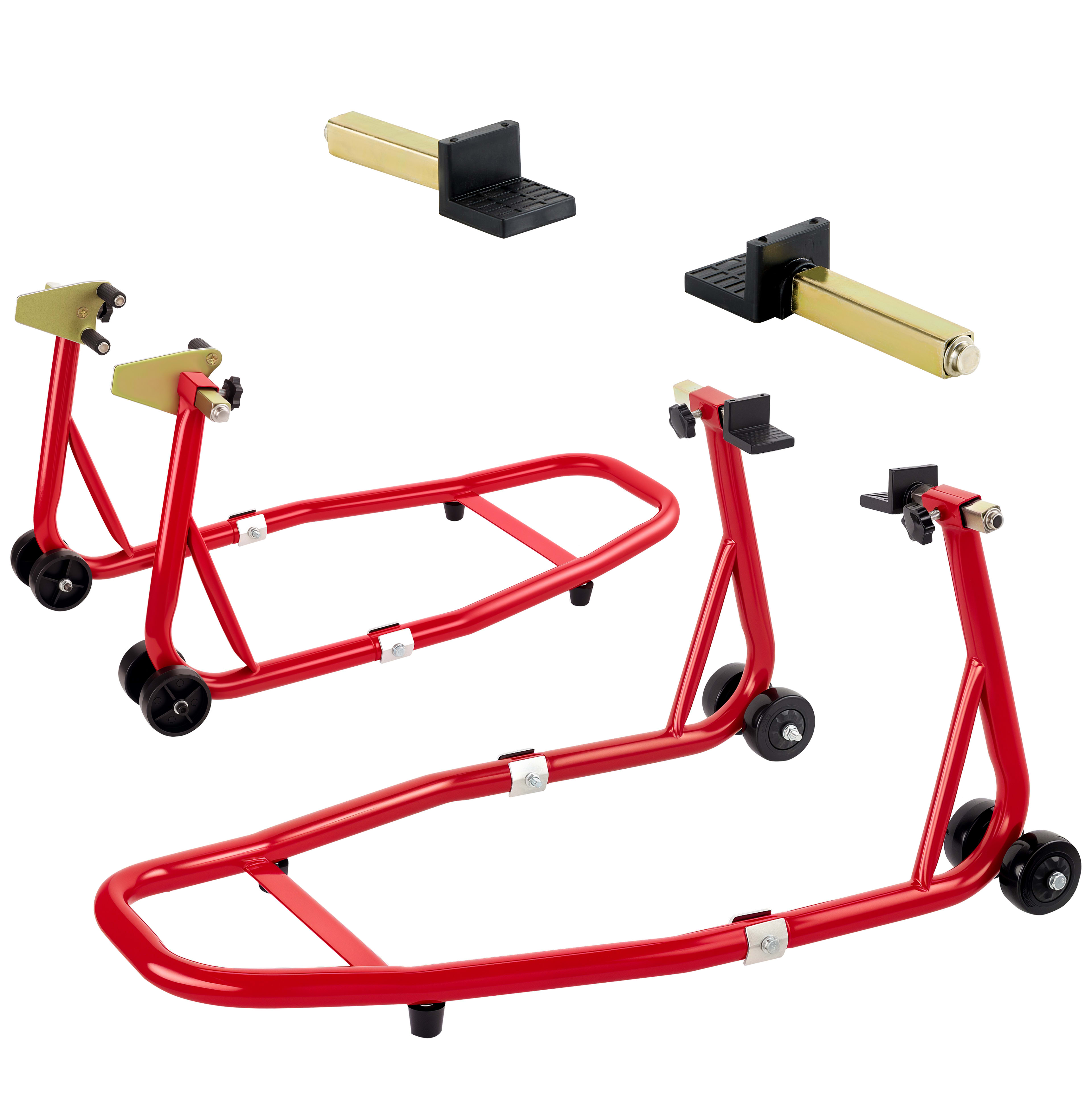 Universal Motorcycle Lifting Stands, 900 Lbs Capacity Front & Rear Wheels Lift With U L Adjustable Swingarm Spool, Heavy Duty Lifting Stands Fit For Diversity Of  BMW, Suzuki, Yamaha, Honda, view 3
