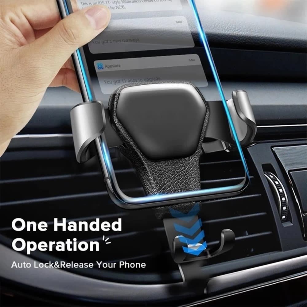 Universal Gravity Phone Holder Car Air Vent Mount Metal Mobile Stand GPS Support For Smartphone Air Vent Stand Cradle For Mobile Cell Phone view 6