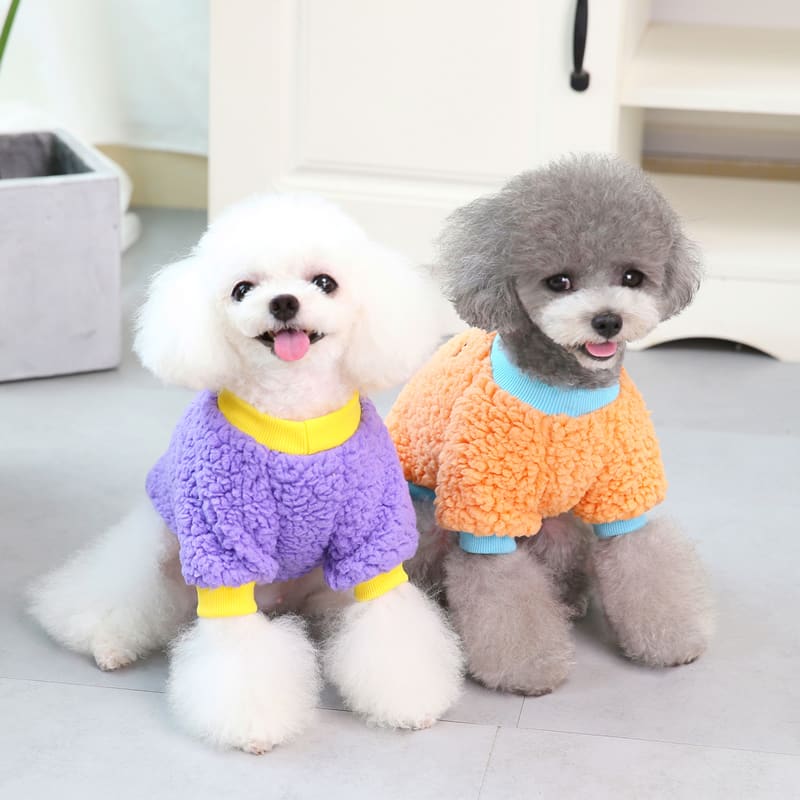 Teddy Bichon Pomeranian Small Dog Pet Winter Warm Two-legged Sweatshirt view 4