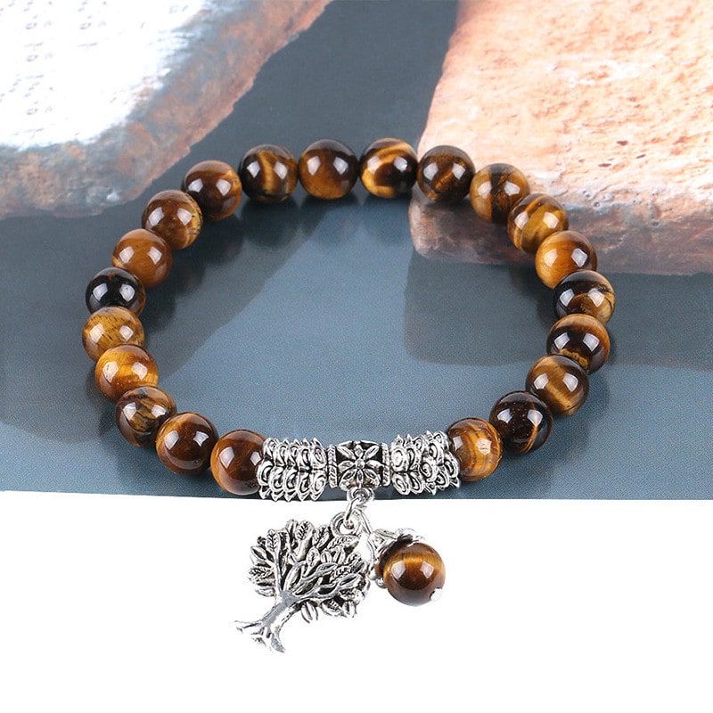 Tree Of Life Simple Natural Stone Bracelet view 5