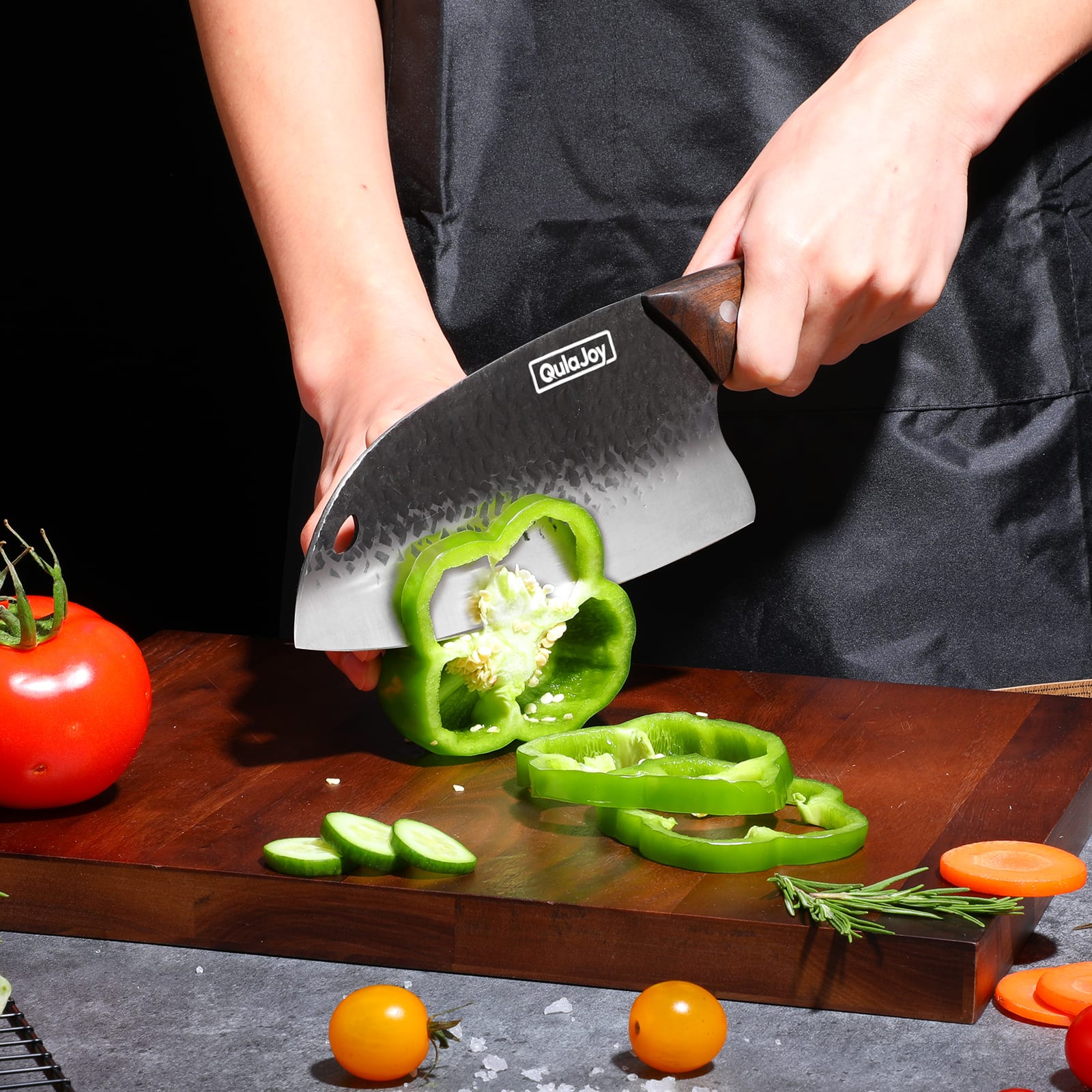 Qulajoy Meat Cleaver Knife - 7.3 Inch High Carbon Stainless Steel Butcher Knife For Meat Cutting Slicing Vegetables- Professional Chopper Knife For Home Kitchen Chef Knife view 17