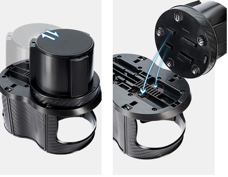 Car Water Cup Holder, Carbon Brazing, One-point Two-piece Beverage Holder, Adjustable Base view 2